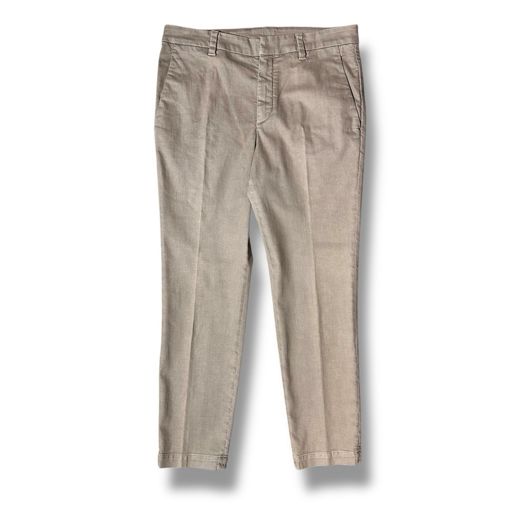 Brunello Cucinelli Womens Classic Beige Pants Monili USA 8 IT 44 Luxury Trousers
